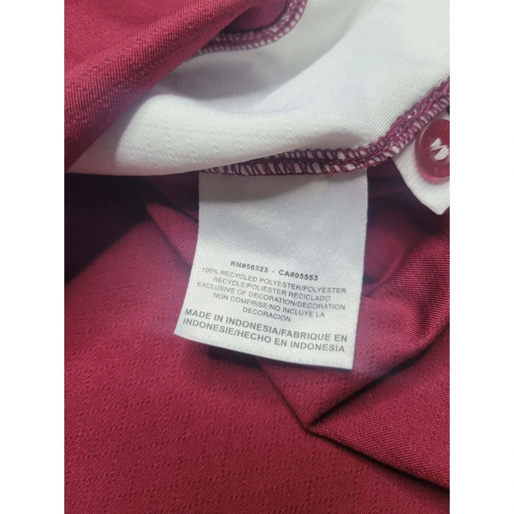 Nike Dri-Fit Oklahoma University‎ Sooners Short Sleeve Maroon Men's Polo Large